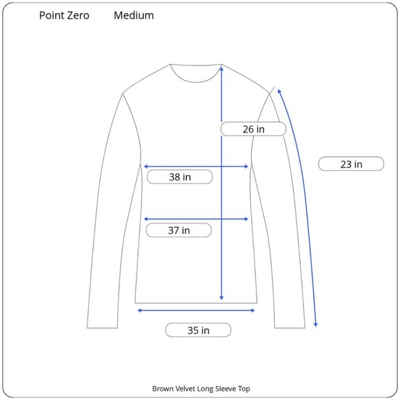 POINT ZERO Brown Long Sleeve Mock Neck Top in Size Medium - Picture 5 of 5